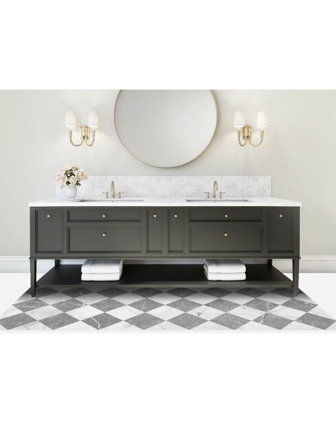 Tapis vinyle Gadir gris - 66x180 cm