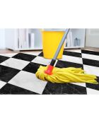 Tapis vinyle Gadir noir/blanc - 100x133 cm