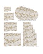 Tapis vinyle Marble marbré/doré - 100x133 cm