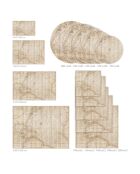 Tapis vinyle carré Old map beige - 120x120 cm