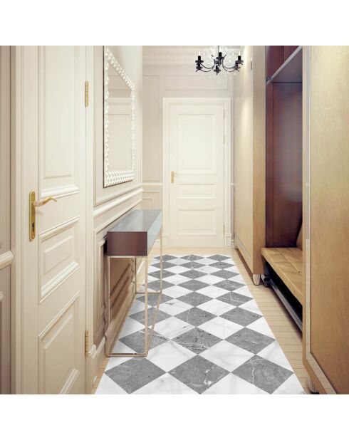 Tapis vinyle Gadir gris - 80x300 cm