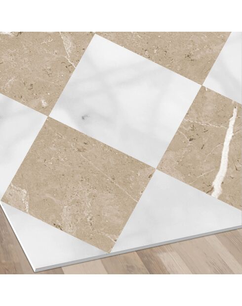 Tapis vinyle Gadir sépia - 80x300 cm