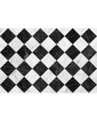 Tapis vinyle Gadir noir/blanc - 133x200 cm