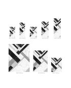 Tapis vinyle Marmol Infinity noir/gris/blanc - 133x200 cm