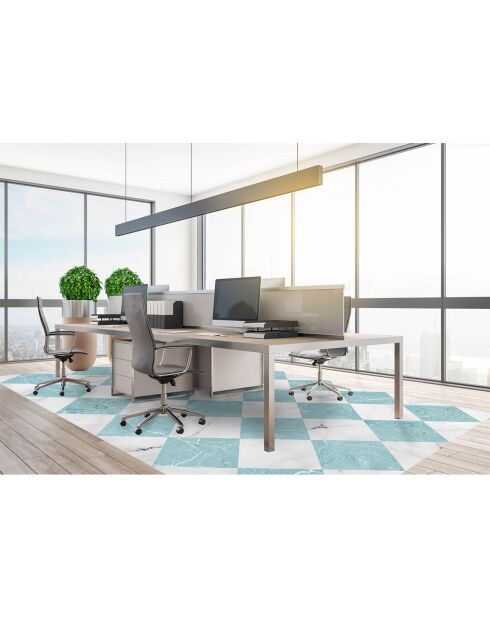 Tapis vinyle Gadir turquoise - 133x200 cm