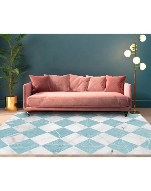 Tapis vinyle Gadir turquoise - 133x200 cm