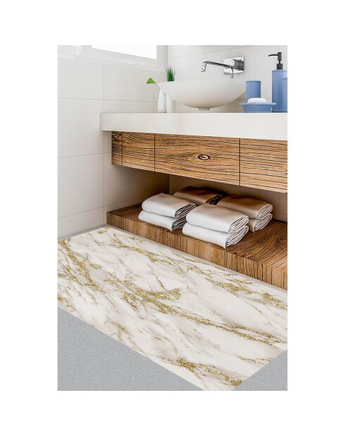 Tappeto vinilico in marmo marmore/oro - 200x266 cm