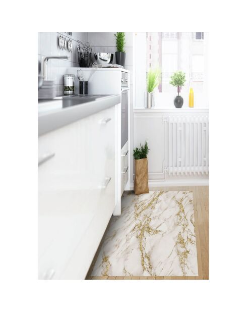 Tappeto vinilico in marmo marmore/oro - 200x266 cm