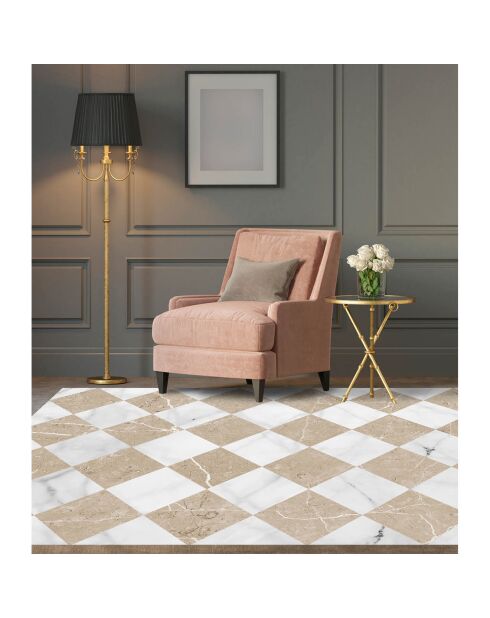 Tapis vinyle Gadir sépia - 200x266 cm