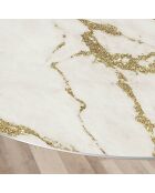 Tapis vinyle rond Marble marbré/doré - D.200 cm