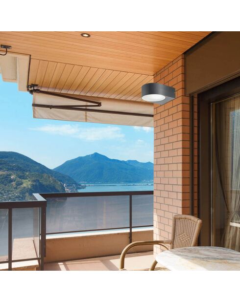 Applique d'extérieur grise - 14x7x19 cm