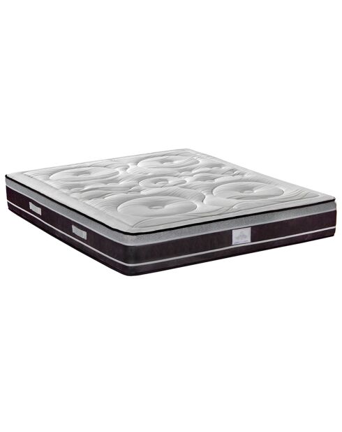 Duikmatras met pocketveren grijs/wit - 140x190 cm