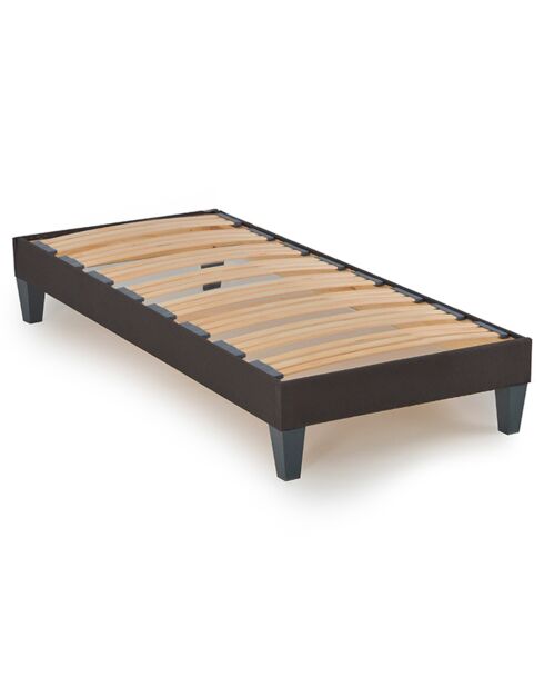 Ensemble matelas Divin + sommier en bois gris/blanc - 90x190 cm