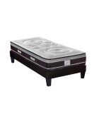 Ensemble matelas Divin + sommier en bois gris/blanc - 90x200 cm