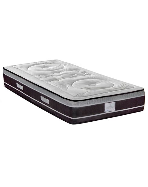 Matrasset Divin + grijs/witte houten boxspring - 90x200 cm