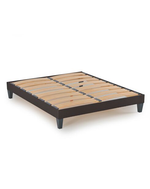 Matrasset Divin + grijs/witte houten boxspring - 140x190 cm