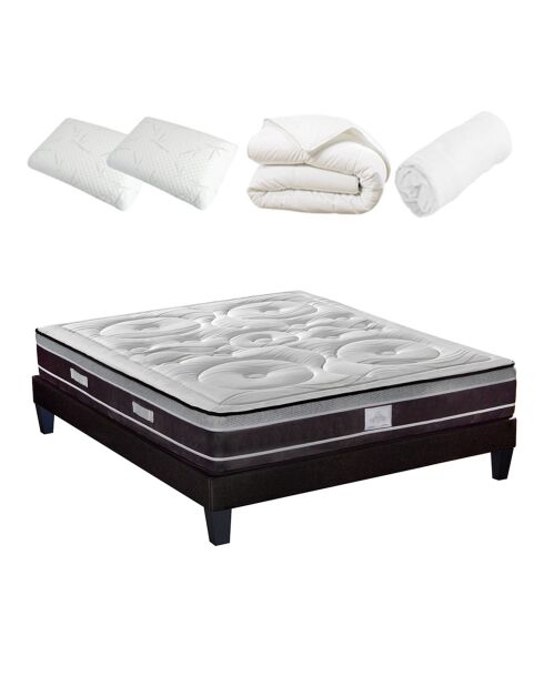 Pack prêt-à-dormir 6 pièces Divin gris/blanc - 140x200 cm