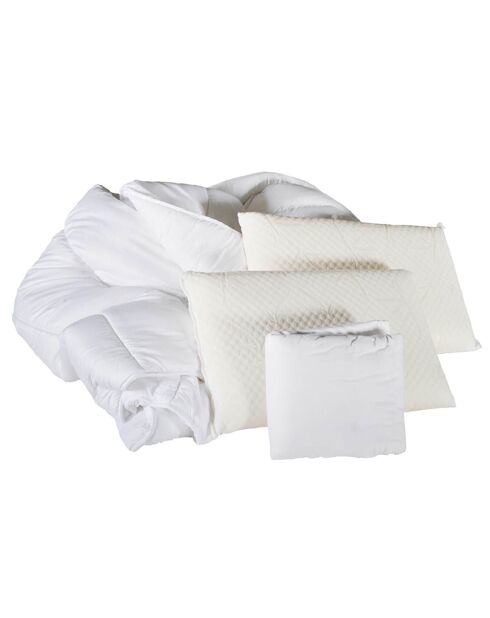 Pack prêt-à-dormir 6 pièces Divin gris/blanc - 140x190 cm