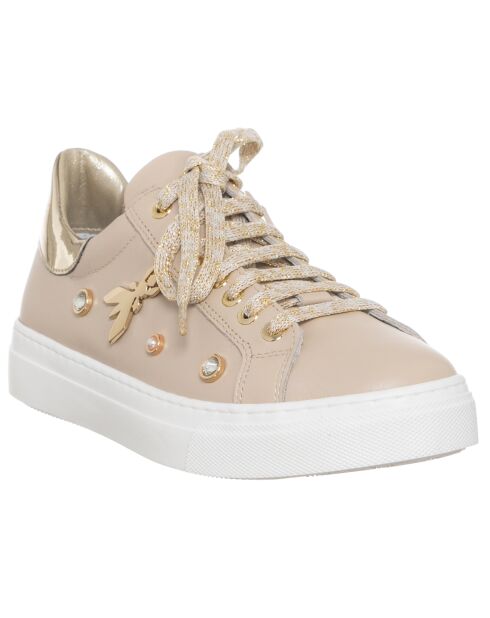 Sneakers en Cuir Serafina beiges