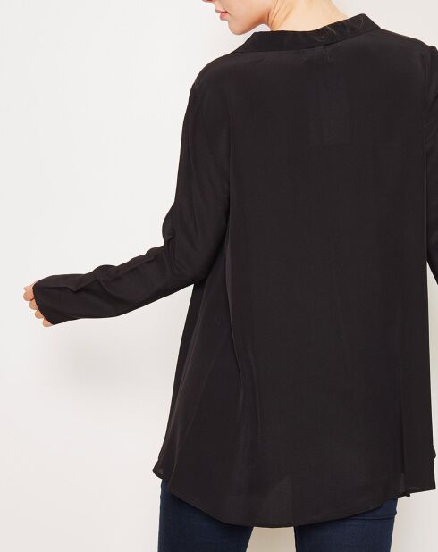 Blouse 100% Soie Silky noire