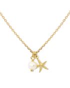 Collier Lylo Etoile de Mer en laiton doré & Perle
