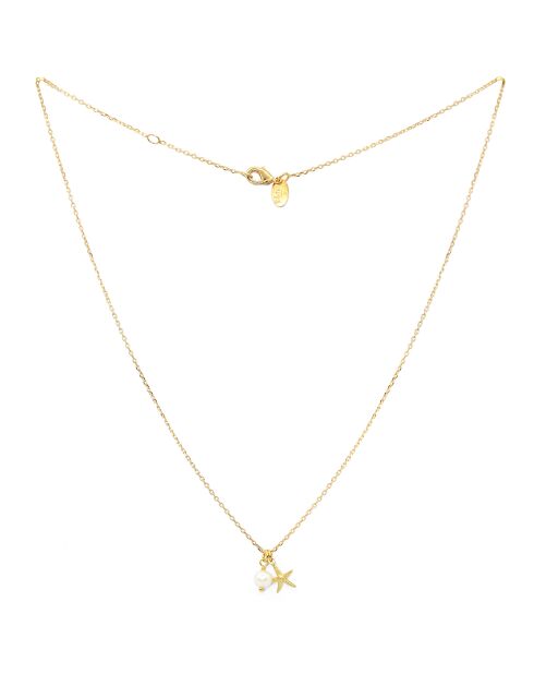 Collier Lylo Etoile de Mer en laiton doré & Perle