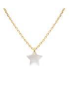 Collier Charm Etoile en laiton doré & Nacre