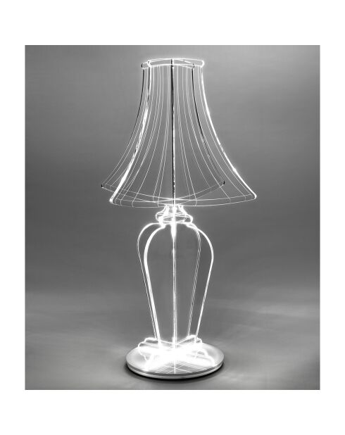 Lampe de chevet petit format transparente- 18.5x18.5x23 cm