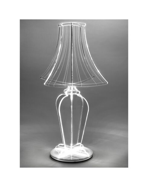 Lampe de chevet Grand format transparente - 28x28x29 cm