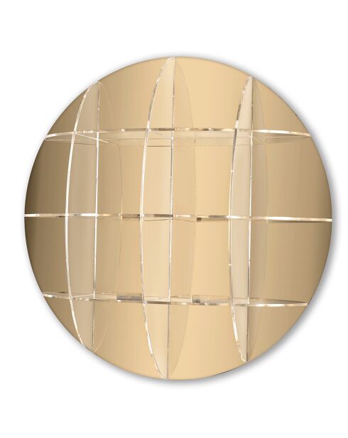 Bibliothèque/Etagère murale Joe dorée - 100x30x100 cm