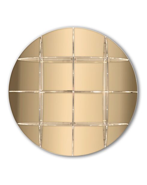 Bibliothèque/Etagère murale Joe dorée - 100x30x100 cm