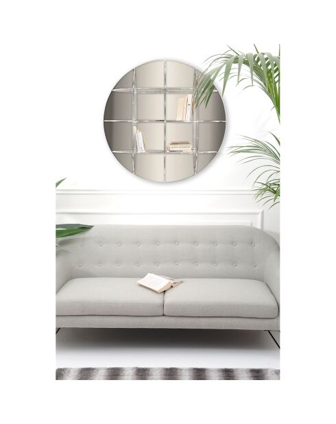 Bibliothèque/Etagère murale Joe argentée - 100x30x100 cm