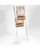 Porte-serviettes transparent - 33x31x102 cm