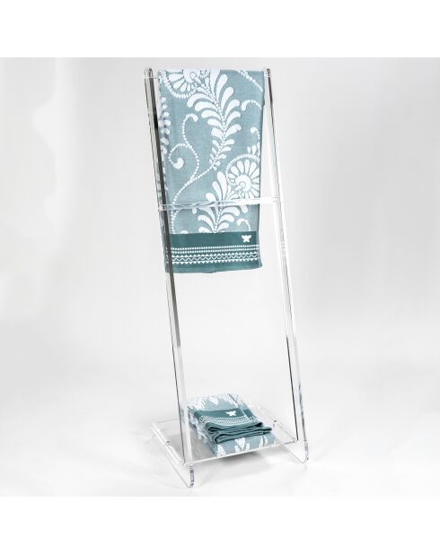 Porte-serviettes transparent - 33x31x102 cm