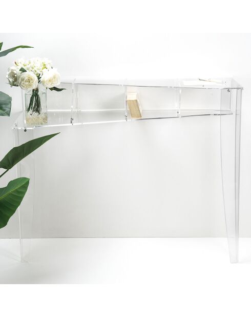 Console/Bureau  transparent - 100x30x100 cm