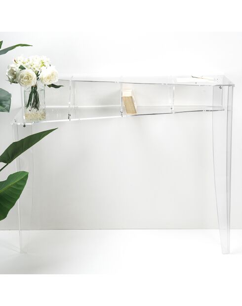 Console/Bureau  transparent - 100x30x100 cm