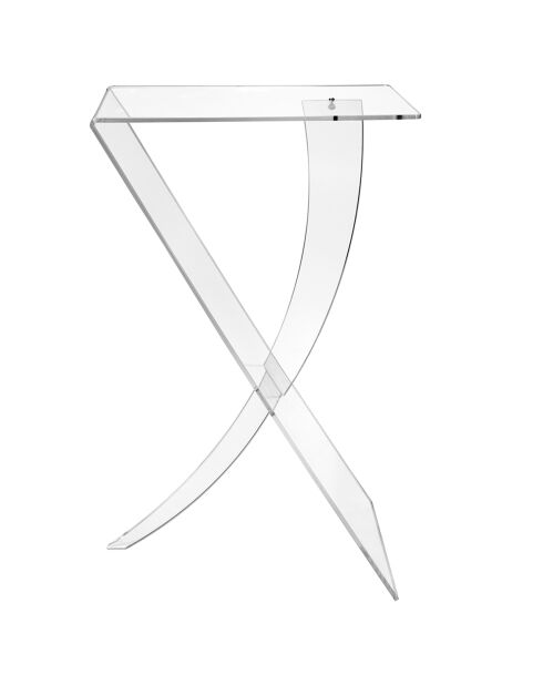 Table basse transparente - 41x30x66 cm