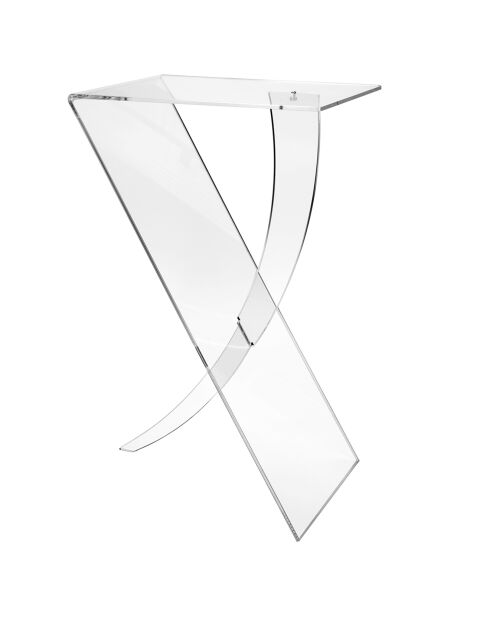 Table basse transparente - 41x30x66 cm