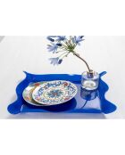 Plateau Drappeggi bleu - 55x32x5 cm
