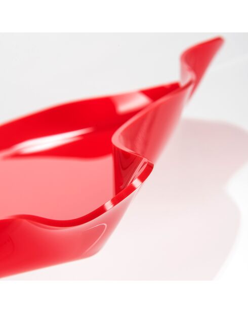 Vassoio rosso Drappeggi - 55x32x5 cm