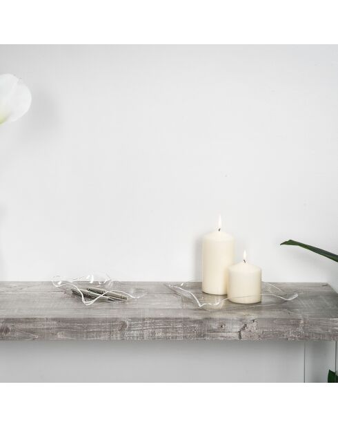 Plateau Vide poche  transparent - 20x15x3.5 cm