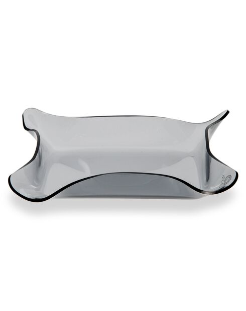 Vassoio tascabile vuoto affumicato - 23x23x3 cm