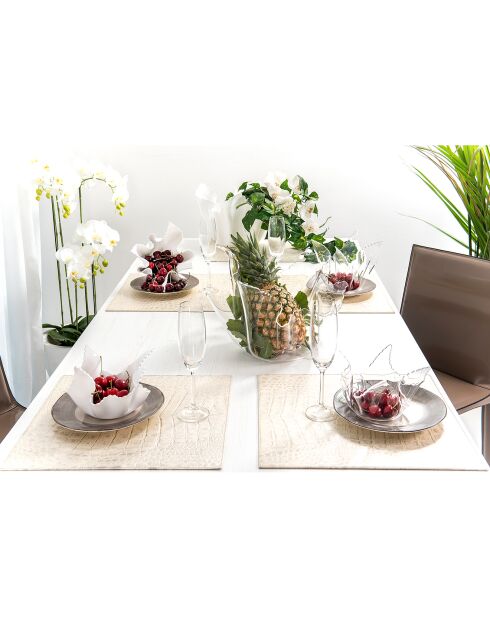 Vase Drappeggi Fin  blanc - 45x45x29 cm