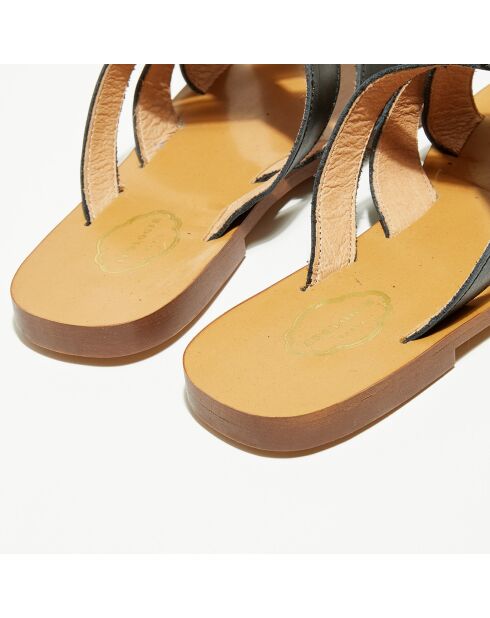 Mules en Cuir Lola noires