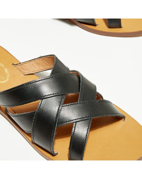 Mules en Cuir Lola noires
