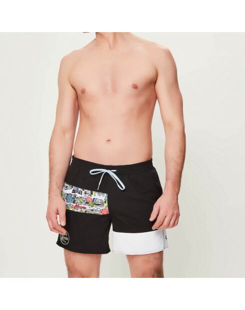 Pantalones cortos de baño reeditados en blanco y negro