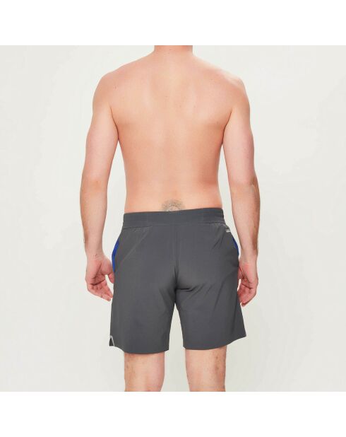 Anthrazitfarbene Hybrid-Badeshorts