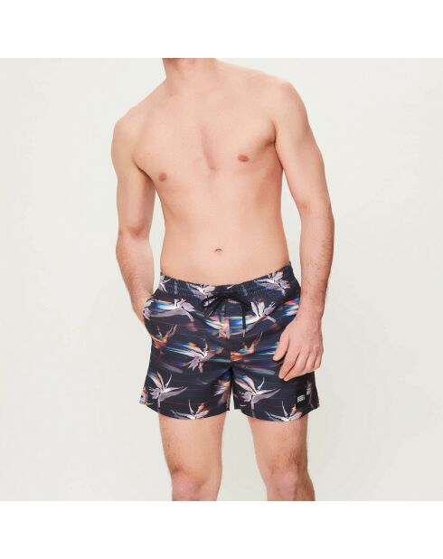 Summer Flowers schwarz/mehrfarbige Badeshorts