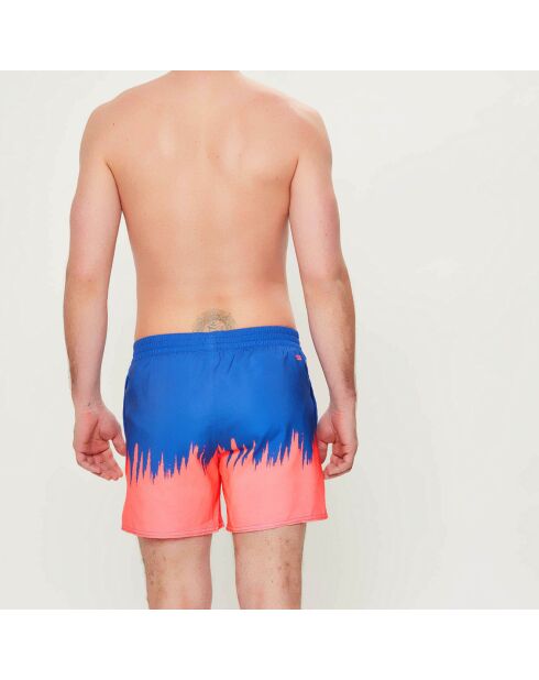 Dip Dye Badeshorts in Marineblau/Neonrosa