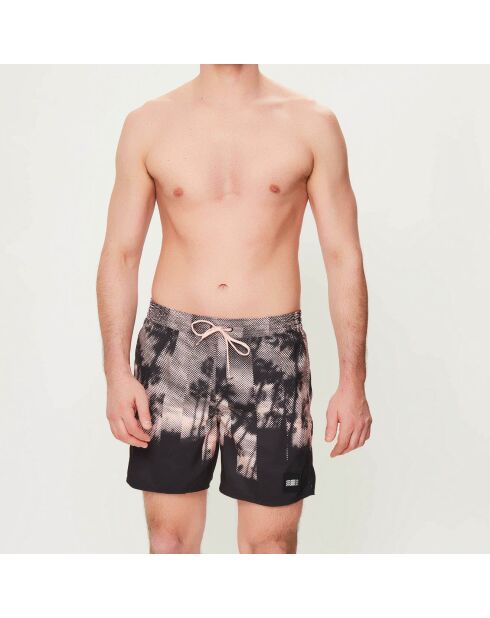 Pantalones cortos de baño Bondey negro/rosa